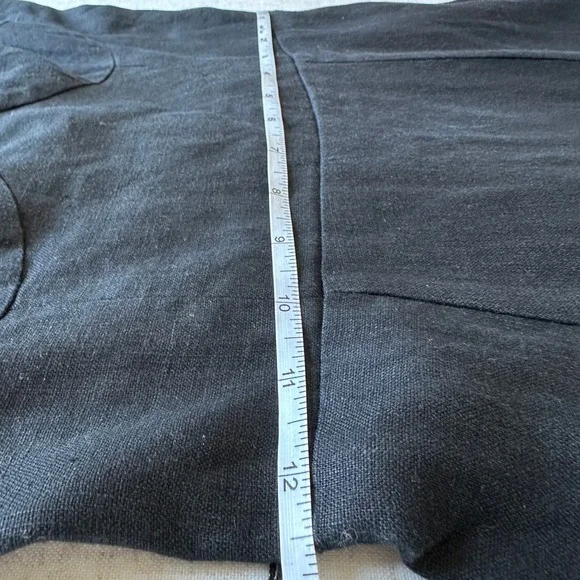 Reformation Kieryn Linen Midi Dress Black Floral Embroidered 4 NO BELT - Picture 9 of 10